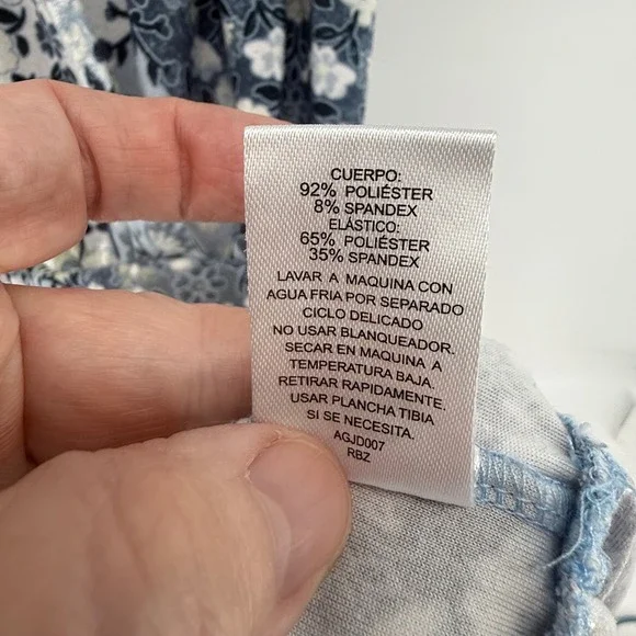 VTG Women's Size Medium Dress Blue Y2K 90s Fairy Boho Floral Milkmaid Coquette - Picture 6 of 10